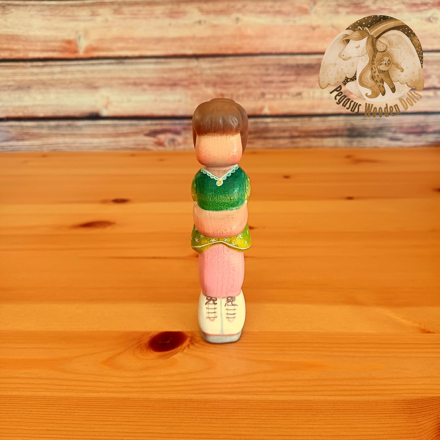 Wooden Ice skating girl