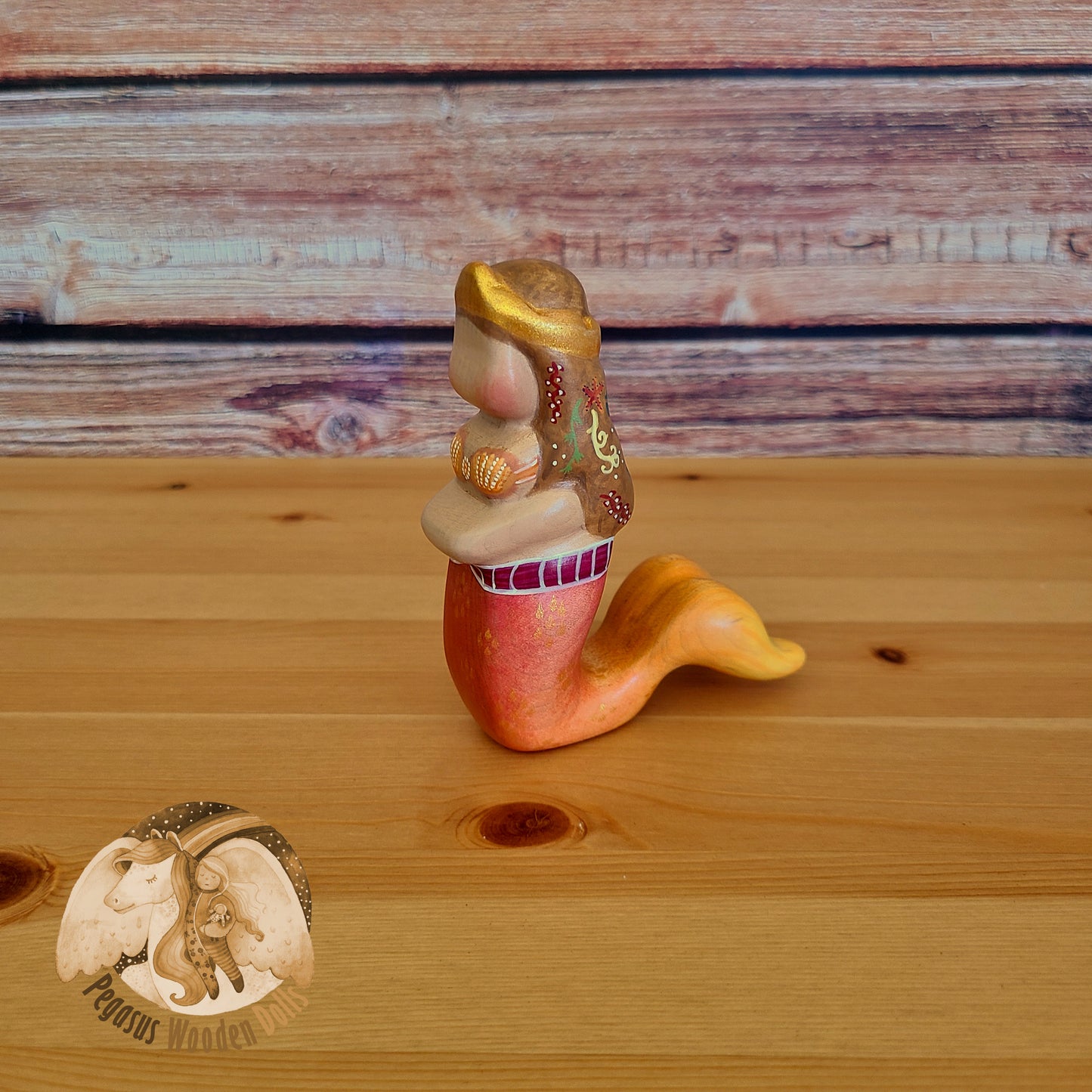 Wooden Mermaid Princess