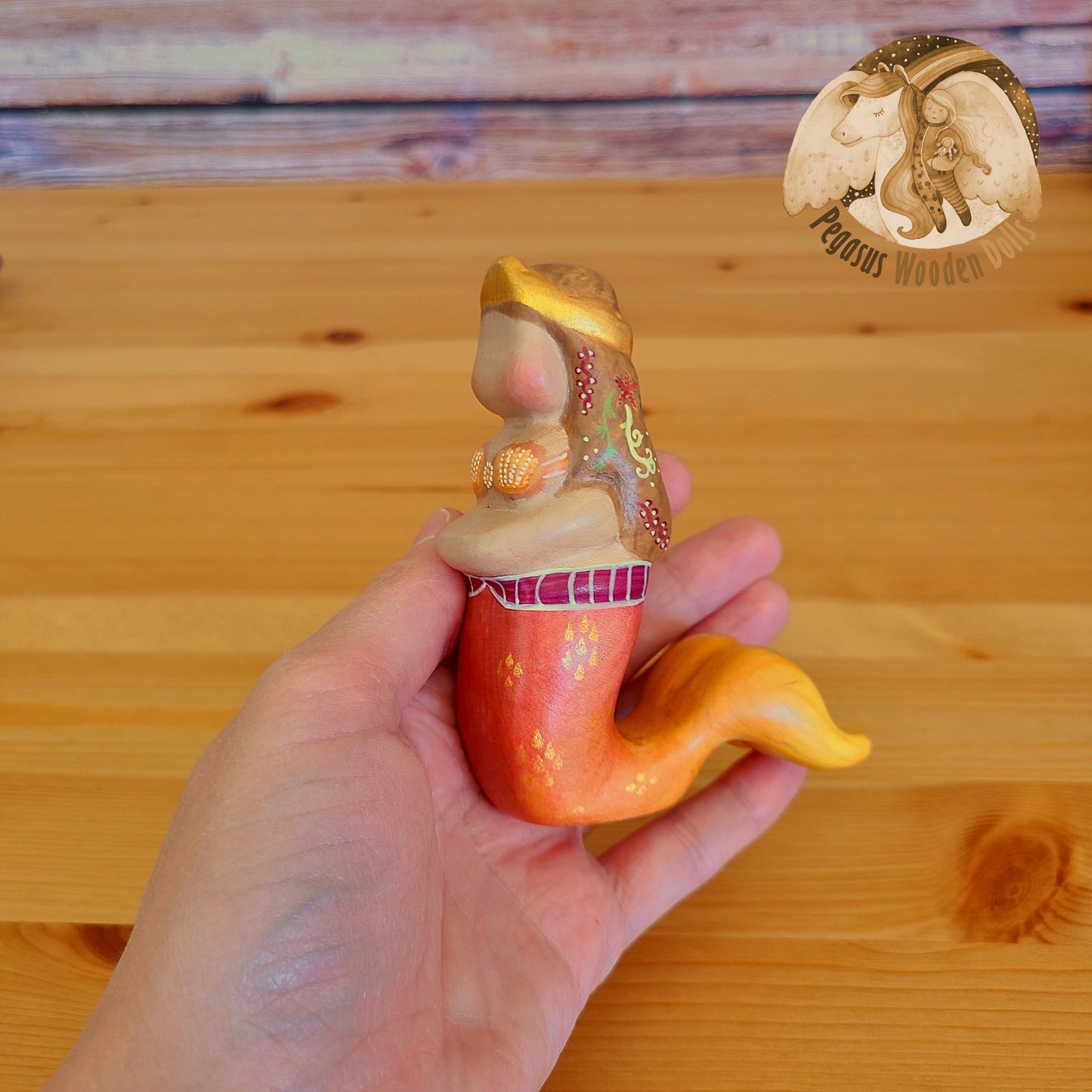 Wooden Mermaid Princess