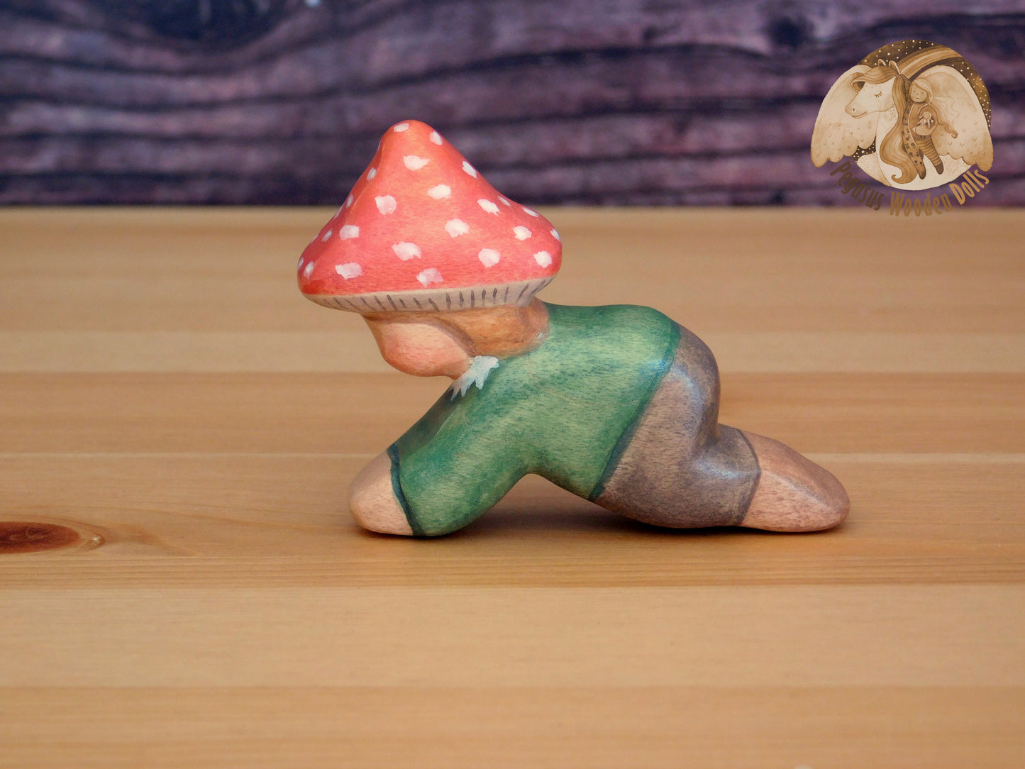 Wooden Mushroom Crawling Baby
