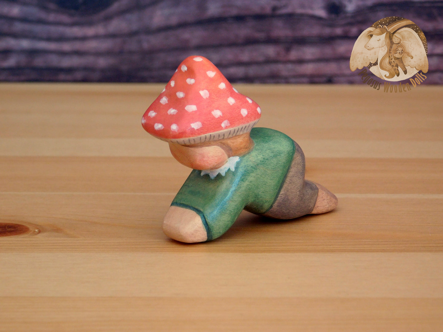 Wooden Mushroom Crawling Baby