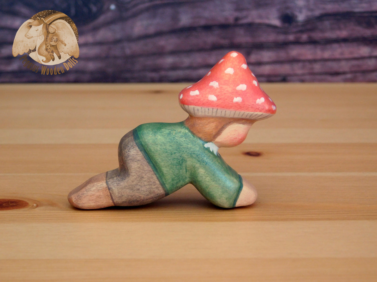 Wooden Mushroom Crawling Baby