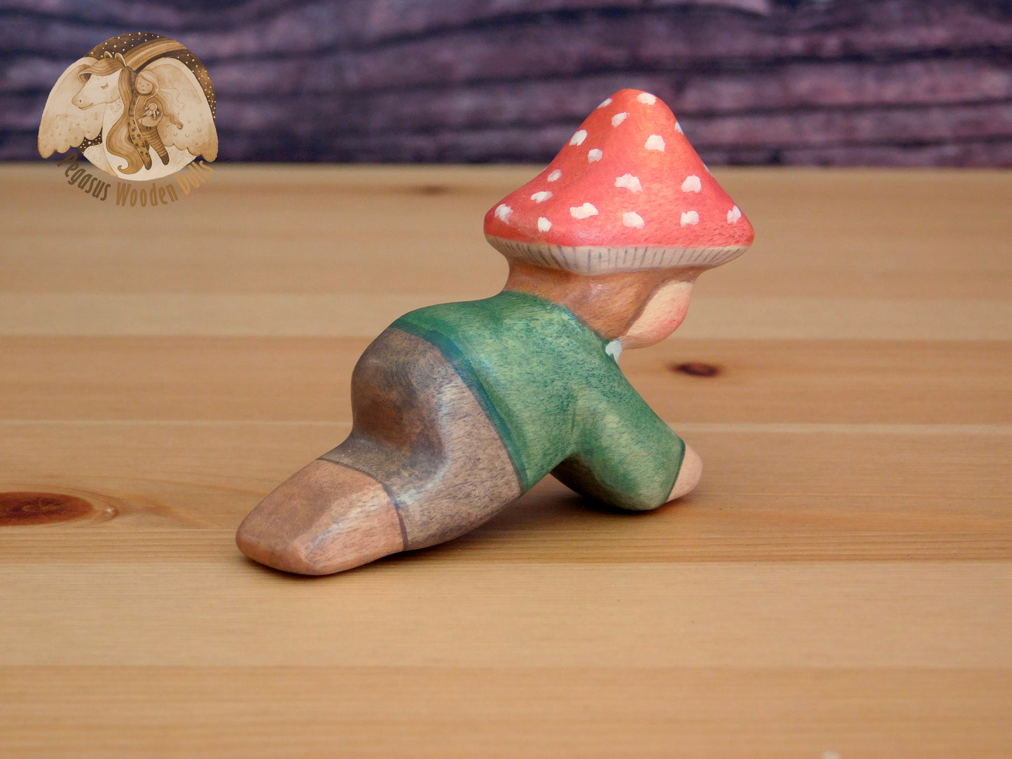 Wooden Mushroom Crawling Baby