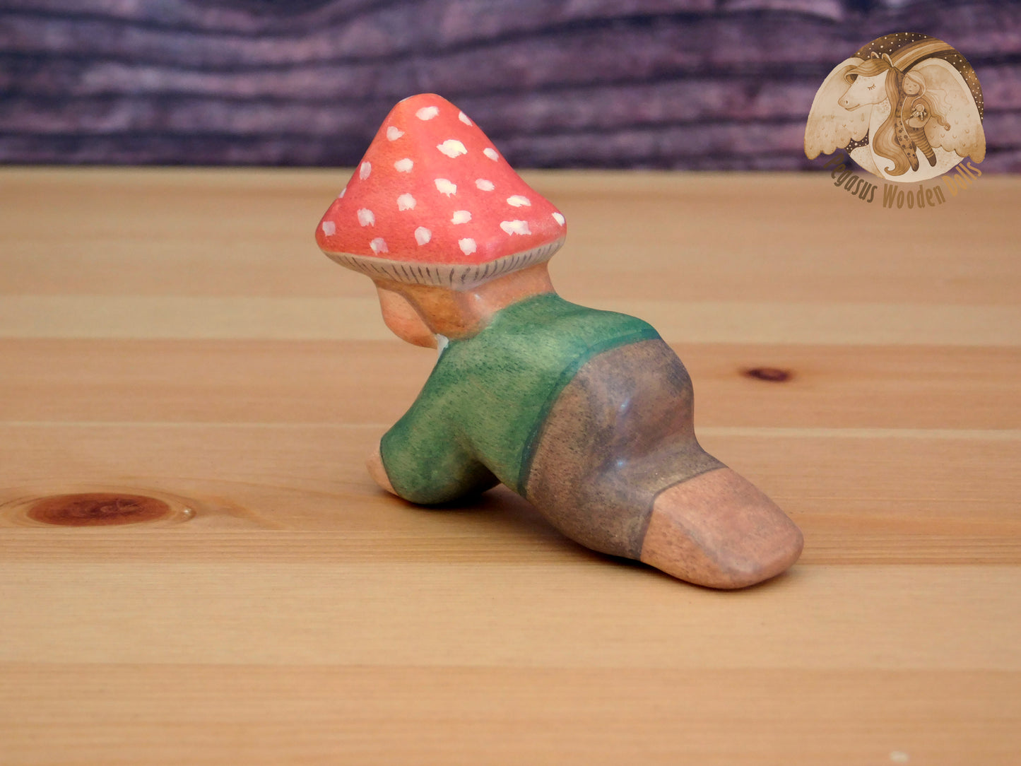 Wooden Mushroom Crawling Baby