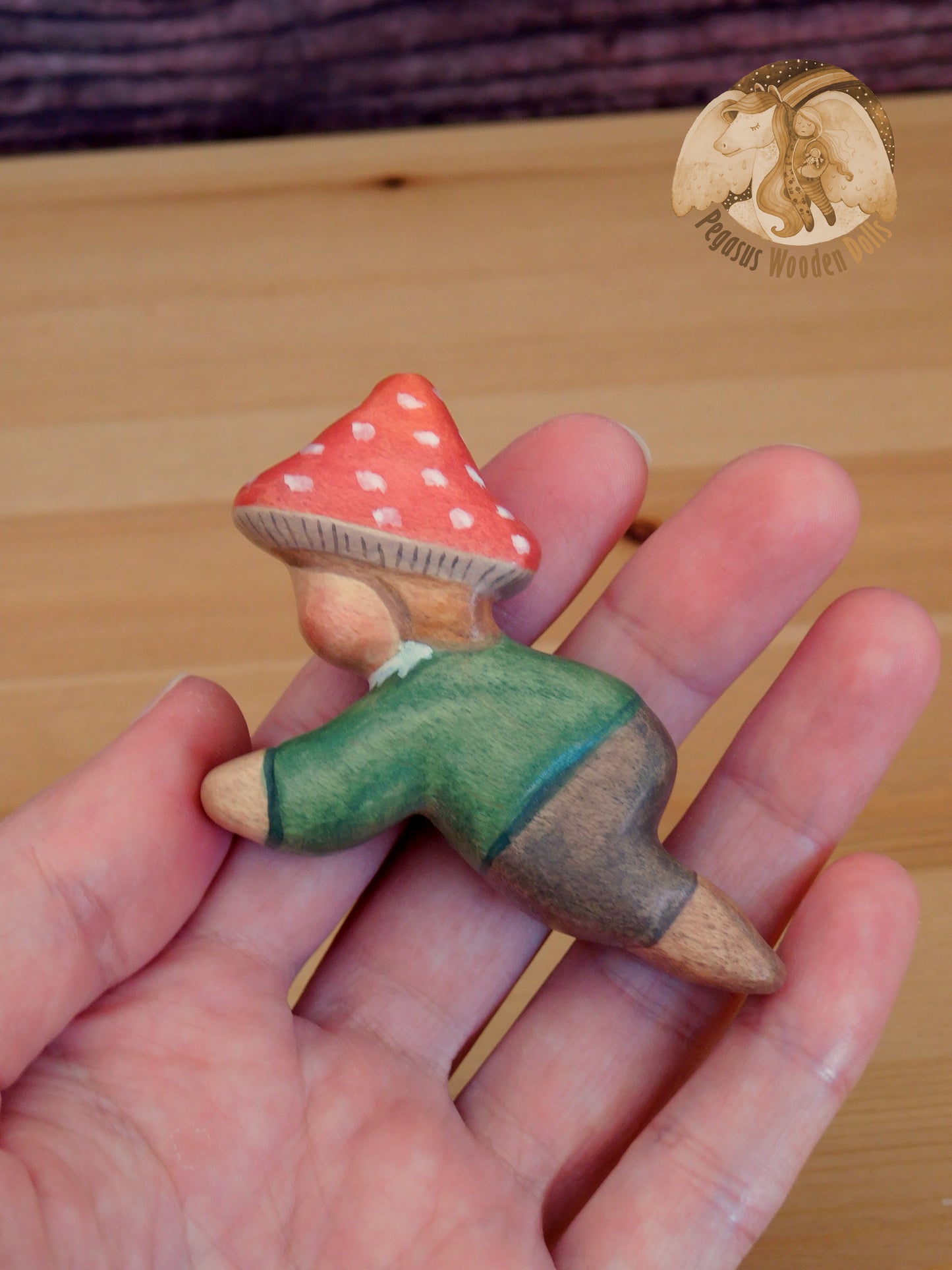 Wooden Mushroom Crawling Baby