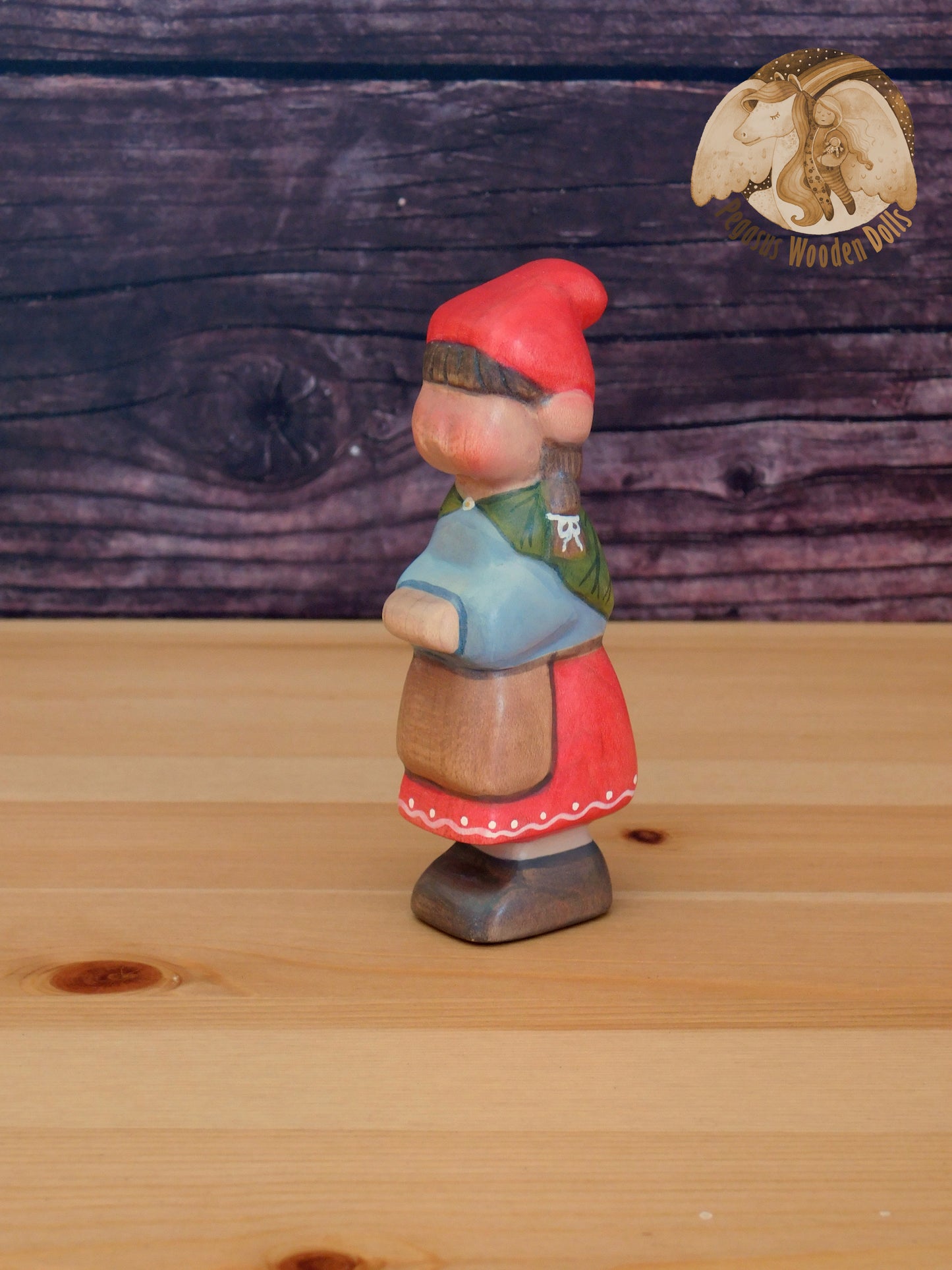 Wooden Woodland Gnome Girl