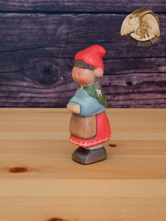 Wooden Woodland Gnome Girl
