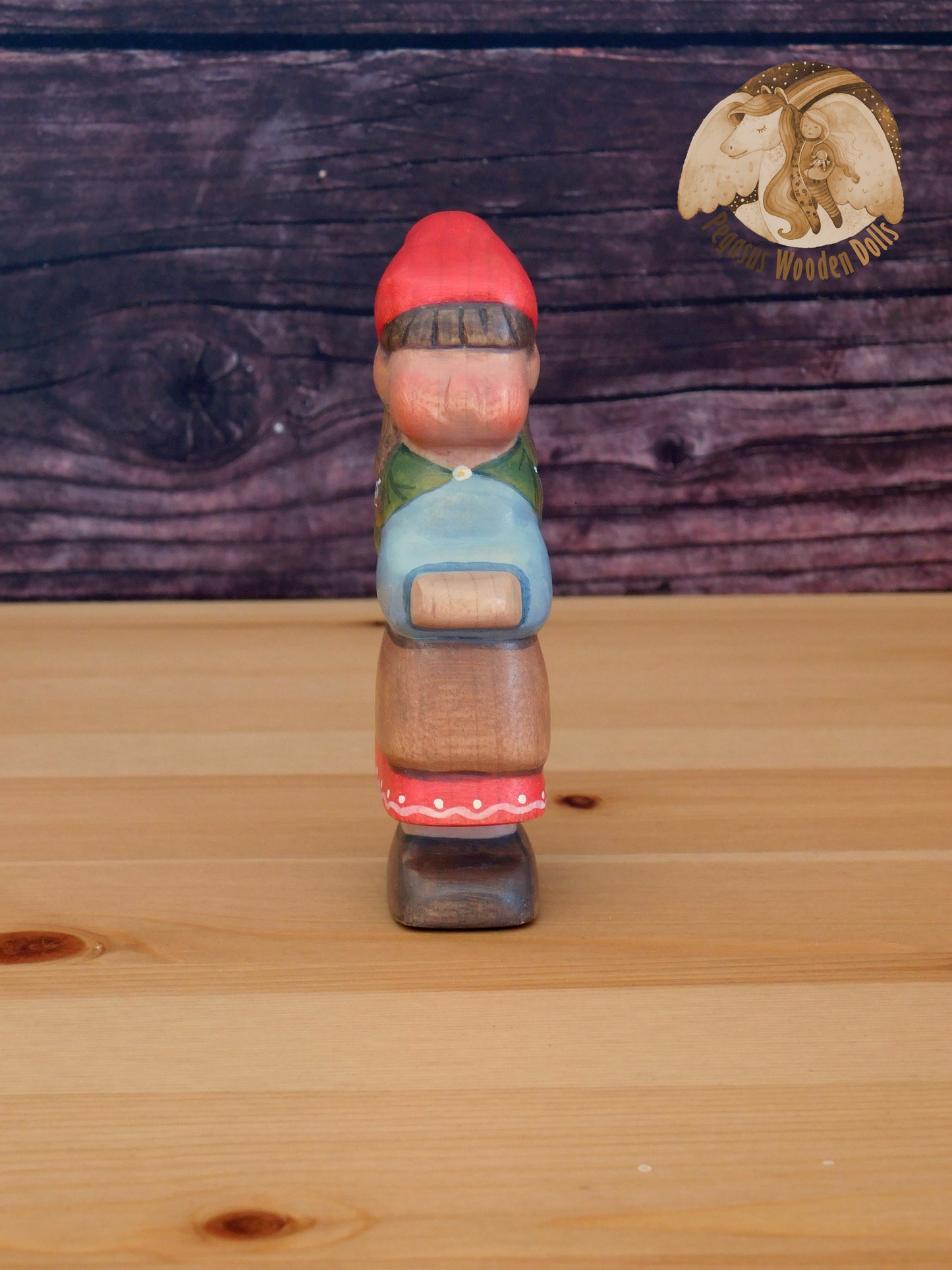 Wooden Woodland Gnome Girl