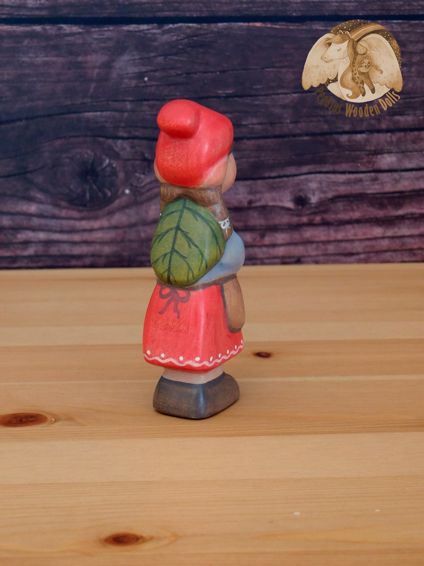 Wooden Woodland Gnome Girl