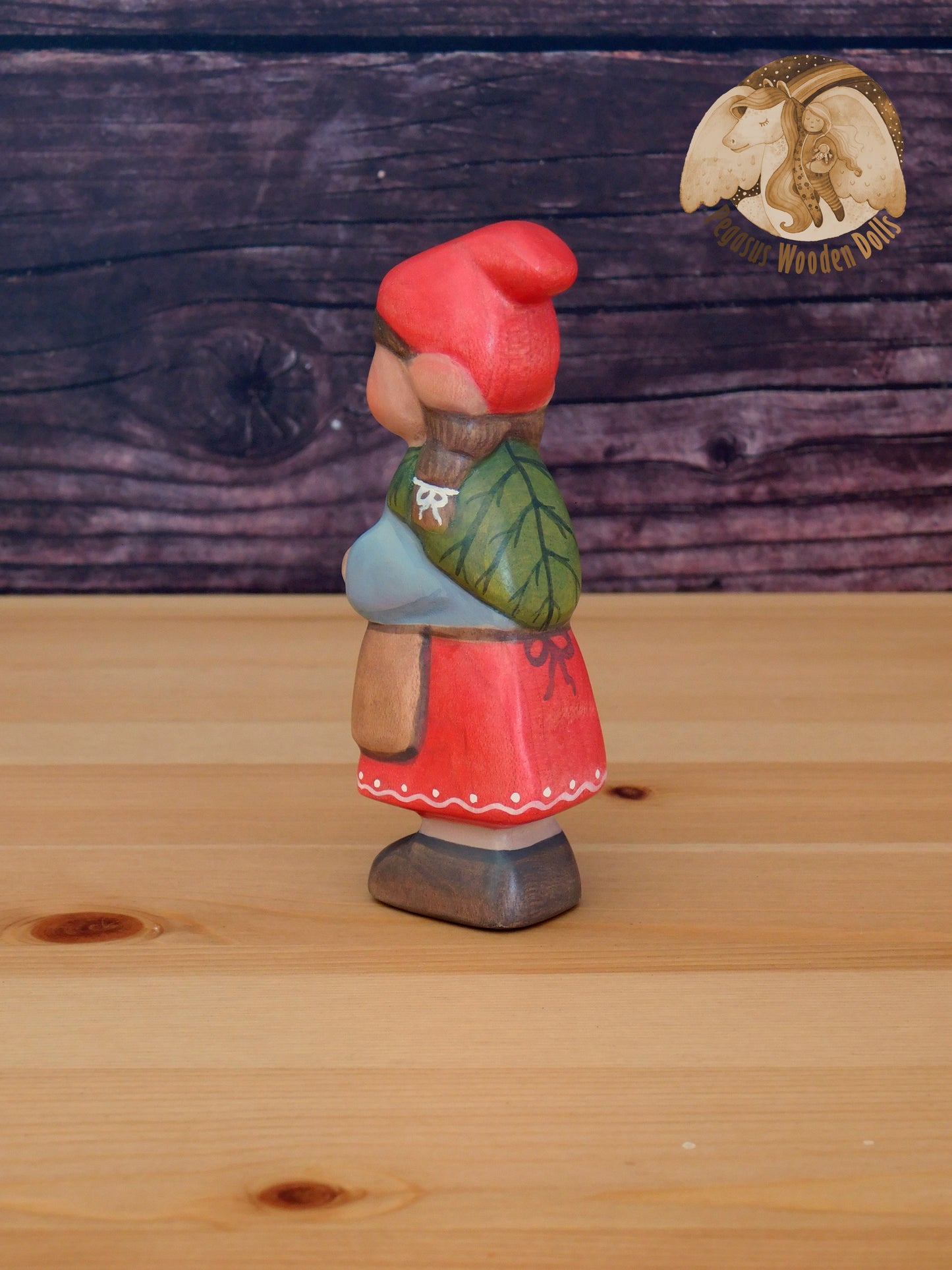 Wooden Woodland Gnome Girl