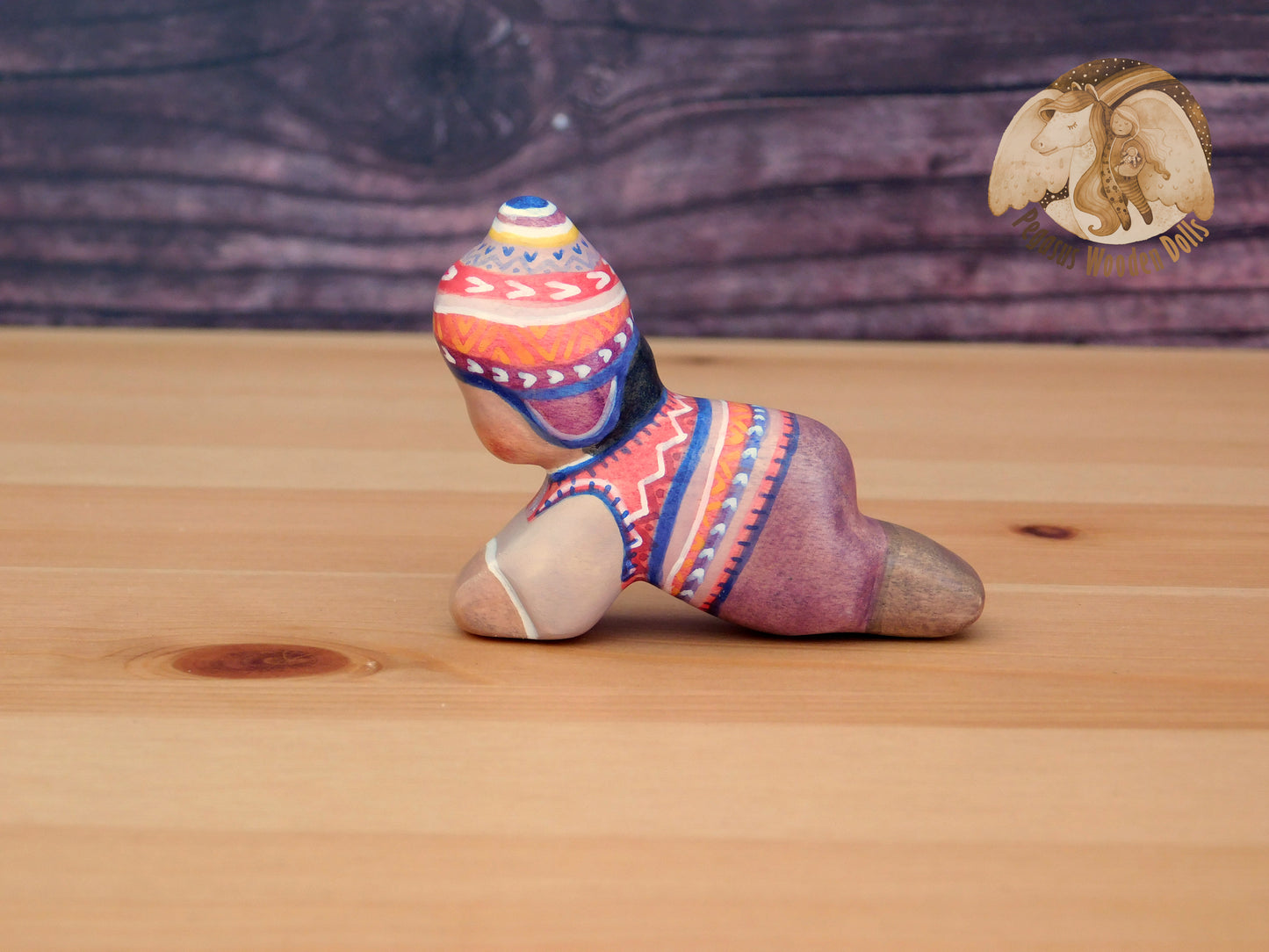 Wooden Peruvian Crawling Baby