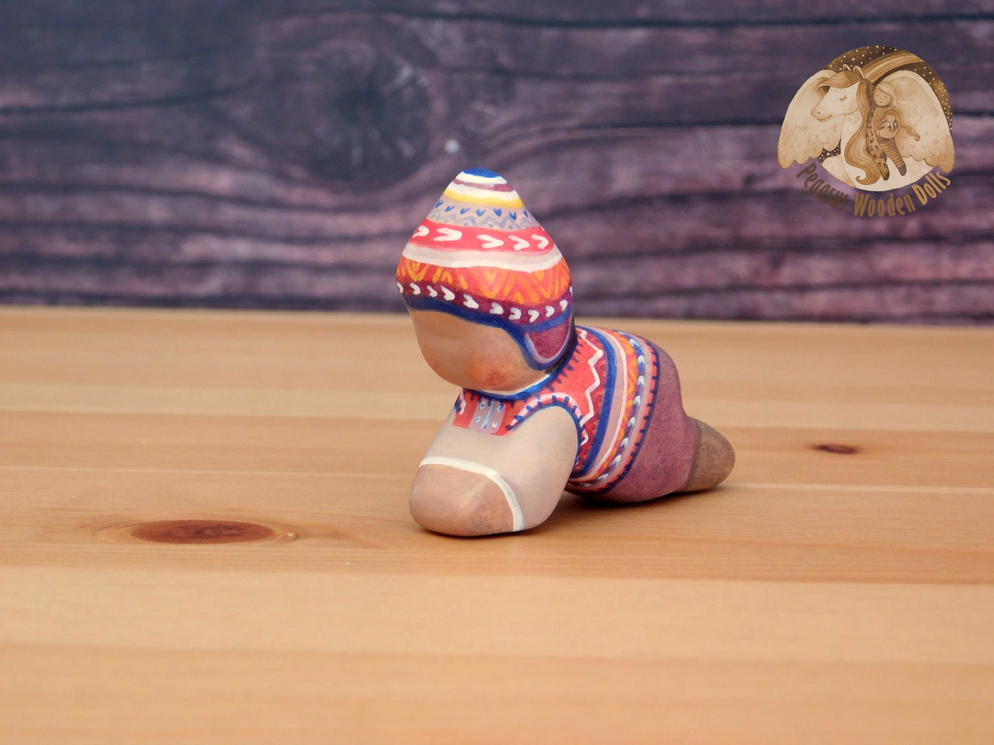 Wooden Peruvian Crawling Baby