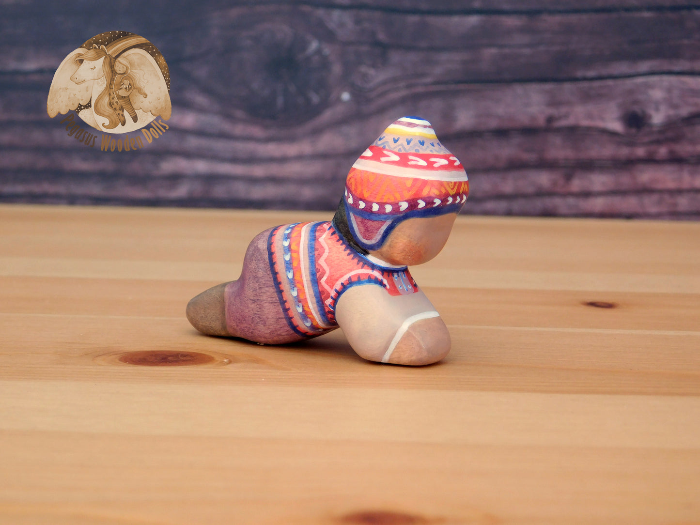 Wooden Peruvian Crawling Baby